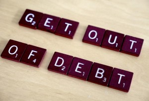 out of debt